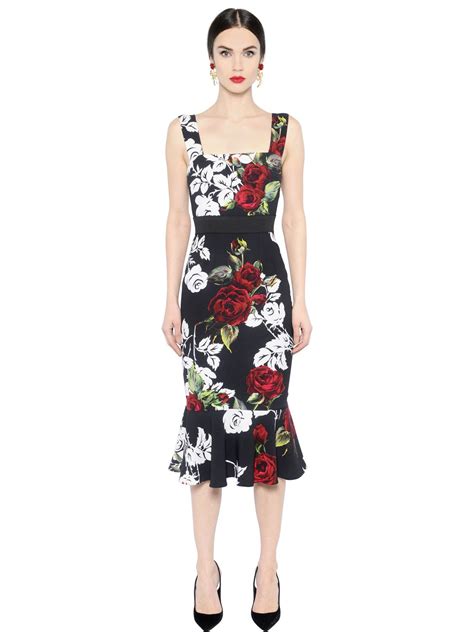 dolce gabbana dress with roses|dolce gabbana red rose dress.